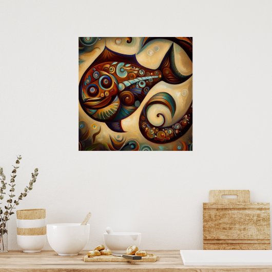 Fische 1 poster (Küche)