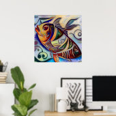 Fische 3 poster (Heimbüro)