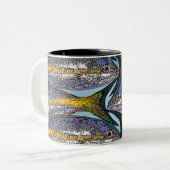 'Fische 4' Zweifarbige Tasse (Vorderseite Links)