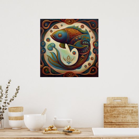 Fische 5 poster (Küche)