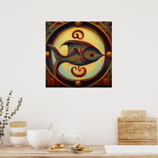 Fische 7 poster (Küche)