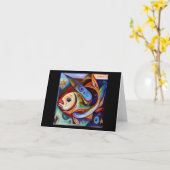 Fische 8 karte (Gelbe Blume)