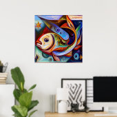 Fische 8 poster (Heimbüro)