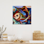 Fische 8 poster (Küche)