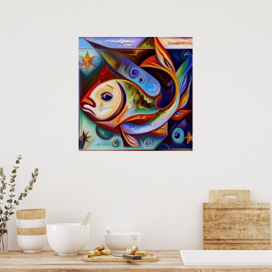 Fische 8 poster (Küche)