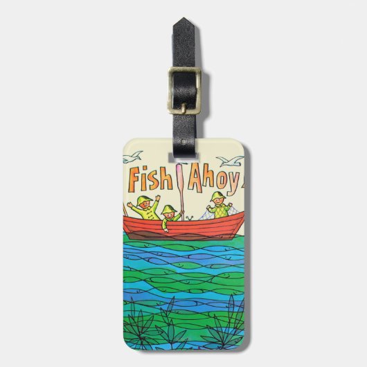 Fische Ahoy! Gepäckanhänger (Vorderseite vertikal)