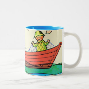 Fische Ahoy! Zweifarbige Tasse