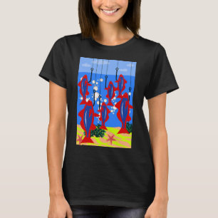 Fische an Haken in Meeresgewässern T-Shirt