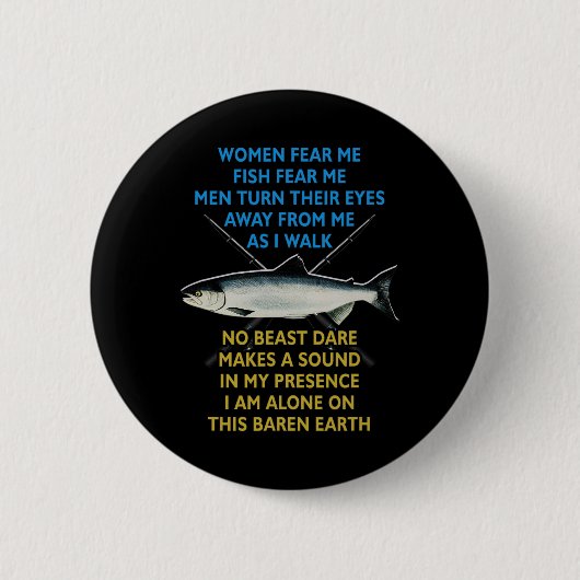 Fische Angst Frauen Ich Fische Angst, dass Männer Button (Vorderseite)