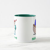 Fische Angst Me Funny Fishing Tasse (Zentrum)