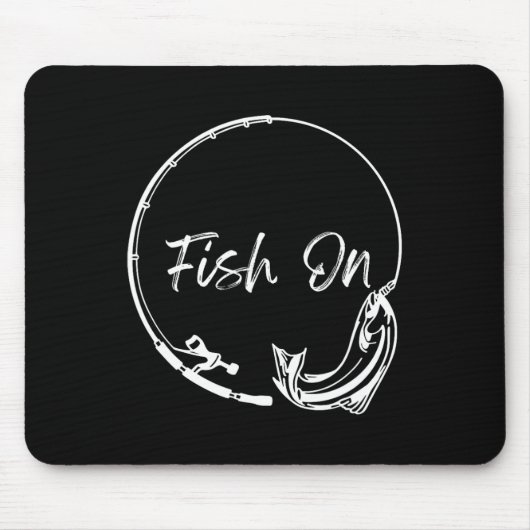 Fische auf dem Fang Funny Sprichwort Fischen Spaß  Mousepad (Vorne)