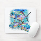 Fische auf dem Mausklick in leuchtenden Farben zul Mousepad (Mit Mouse)
