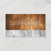 Fische auf der Linie | Visitenkarte Holzstein (Rückseite)