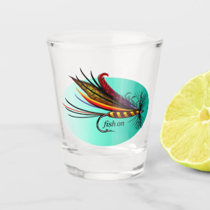 Fische auf (Fliege) Schnapsglas