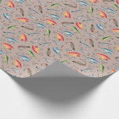 Fische auf hellbraun geschenkpapier (Ecke)