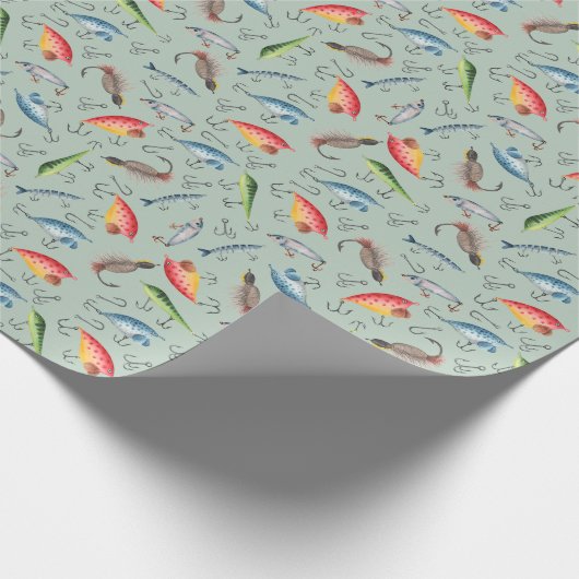 Fische auf hellgrün geschenkpapier (Ecke)