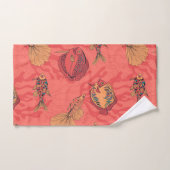 Fische auf lebendem Korallenhintergrund Badhandtuch Set (Handtuch)