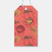 Fische auf lebendem Korallenhintergrund Geschenkanhänger (Rückseite)