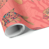 Fische auf lebendem Korallenhintergrund Geschenkpapier (Rolleneckpunkt)
