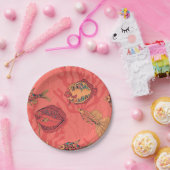 Fische auf lebendem Korallenhintergrund Pappteller (Party)