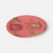 Fische auf lebendem Korallenhintergrund Pappteller (Schrägansicht)