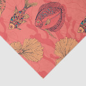 Fische auf lebendem Korallenhintergrund Seidenpapier (Ausschnitt)