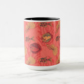 Fische auf lebendem Korallenhintergrund Tasse (Zentrum)