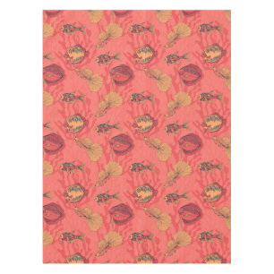 Fische auf lebendem Korallenhintergrund Tischdecke