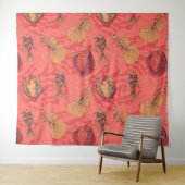 Fische auf lebendem Korallenhintergrund Wandteppich (Beispiel (Horizontal))