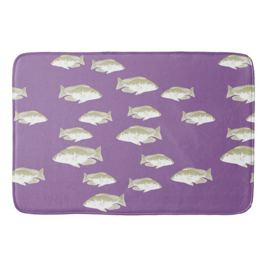 Fische auf lila badematte (Vorderseite)