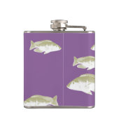 Fische auf lila flachmann (Rückseite)