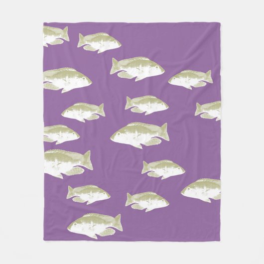 Fische auf lila fleecedecke (Vorderseite)