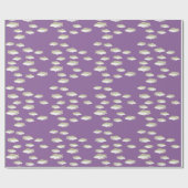 Fische auf lila geschenkpapier (Flach)