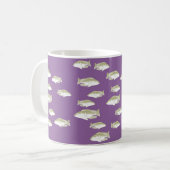 Fische auf lila kaffeetasse (Vorderseite Links)