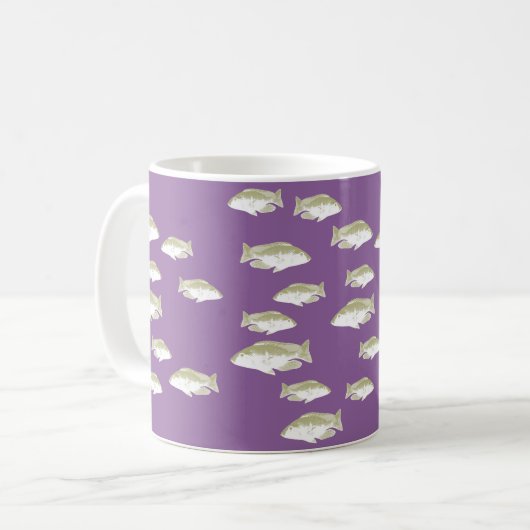 Fische auf lila kaffeetasse (Vorderseite Links)