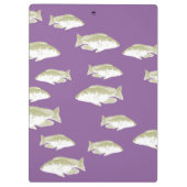 Fische auf lila klemmbrett (Rückseite)