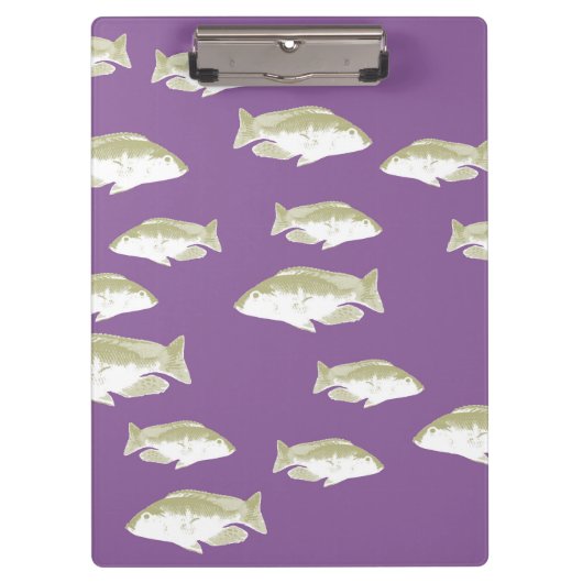 Fische auf lila klemmbrett (Vorderseite)