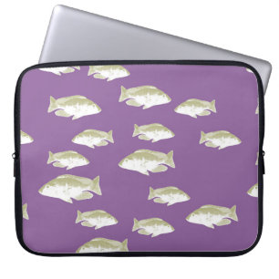 Fische auf lila laptopschutzhülle