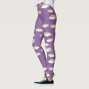 Fische auf lila leggings