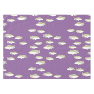Fische auf lila tischdecke