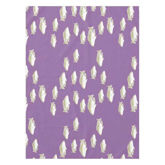 Fische auf lila tischdecke (Vorderseite)