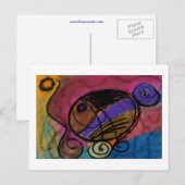 Fische auf Rädern Postkarte (Vorne/Hinten)