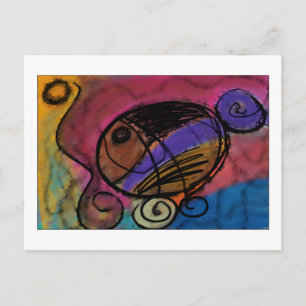 Fische auf Rädern Postkarte