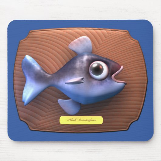 Fische auf Schneidebrett Mousepad (Vorne)