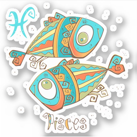 Fische Aufkleber (Vorderseite)