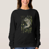 Fische aus der amerikanischen Flagge: Camouflage Sweatshirt (Vorderseite)