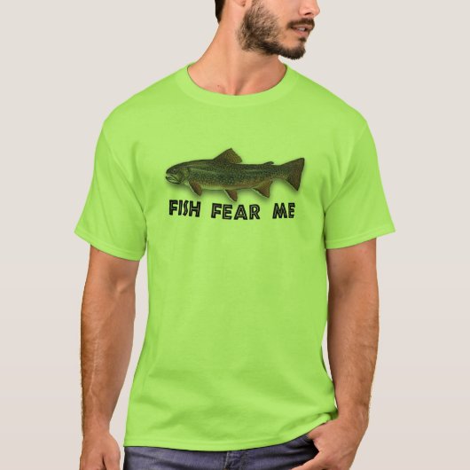Fische befürchten mich lustiger Fischen-Sport T-Shirt (Vorderseite)