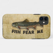 Fische befürchten mich lustiges Fischen Case-Mate iPhone Hülle (Rückseite (Horizontal))