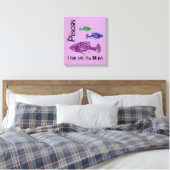 Fische Big Fish Wrapped Canvas Art Print (Lila) Leinwanddruck (Insitu (Schlafzimmer))