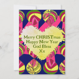 Fische Blätter Gelbe Magenta Grün Weihnachten